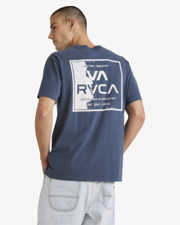 1 VA Torn - Camiseta para Hombre Azul UVYZT00529 RVCA