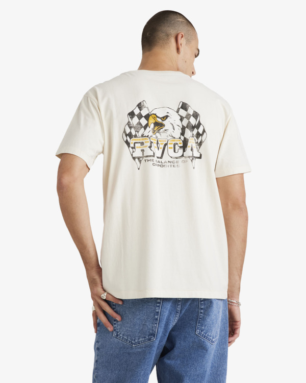 1 Race Day - T-shirt à manches courtes pour Homme Blanc UVYZT00905 RVCA