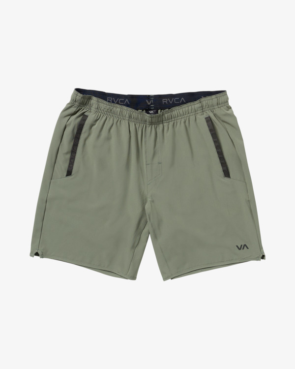 0 VA Sport Yogger Stretch 17" - Performance Shorts for Men Green V201TRYS RVCA