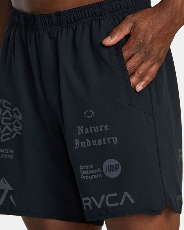 2 VA Sport Yogger Stretch 17" - Performance Shorts for Men Black V201TRYS RVCA