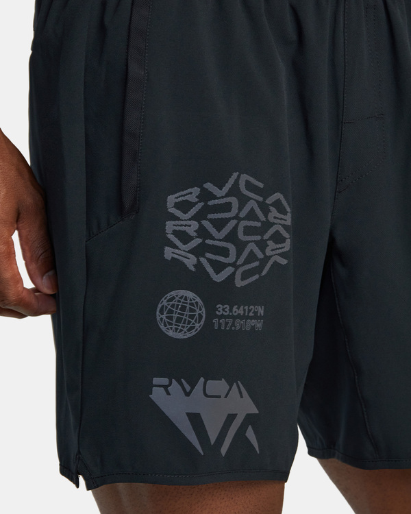 6 VA Sport Yogger Stretch 17" - Performance Shorts for Men Black V201TRYS RVCA