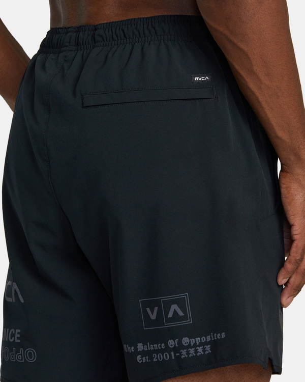 9 VA Sport Yogger Stretch 17" - Performance Shorts for Men Black V201TRYS RVCA