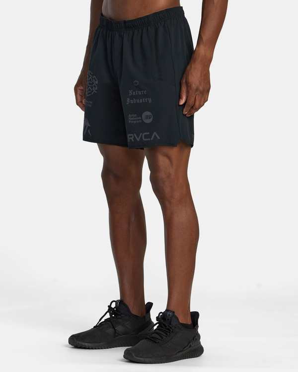 3 VA Sport Yogger Stretch 17" - Performance Shorts for Men Black V201TRYS RVCA