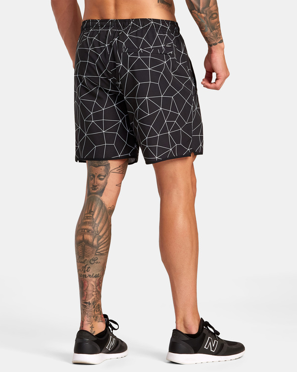 5 VA Sport Yogger Stretch 17" - Performance Shorts für Männer Weiss V201TRYS RVCA