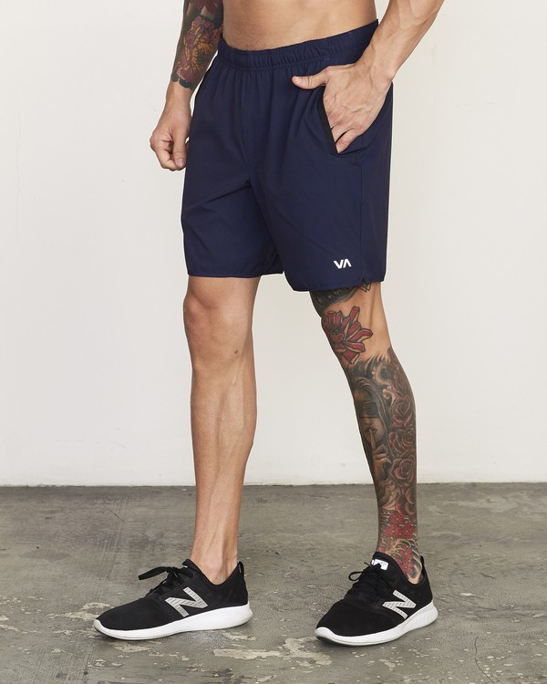 4 VA Sport Yogger Stretch 17" - Performance Shorts for Men Blue V201TRYS RVCA