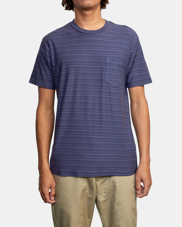 1 Texture Stripe - Camiseta para Hombre Azul W1KTRDRVP1 RVCA