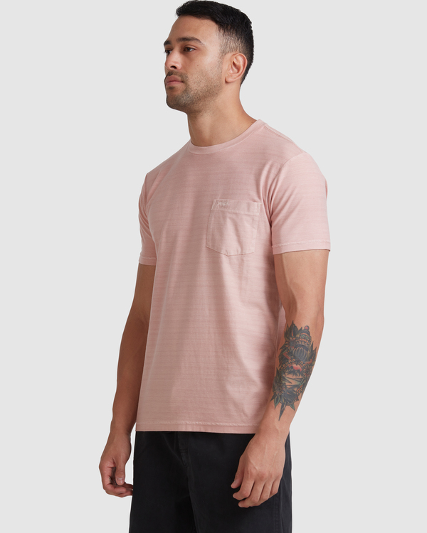 4 Texture Stripe - T-Shirt for Men Gray W1KTRDRVP1 RVCA