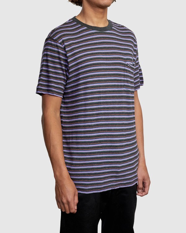 4 Toluca Micro Stripe - T-shirt pour Homme  W1KTRERVP1 RVCA
