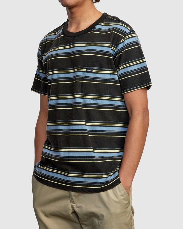 4 Bez Stripe - T-Shirt for Men Black W1KTRJRVP1 RVCA