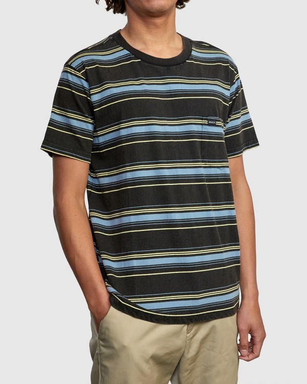 5 Bez Stripe - T-Shirt for Men Black W1KTRJRVP1 RVCA