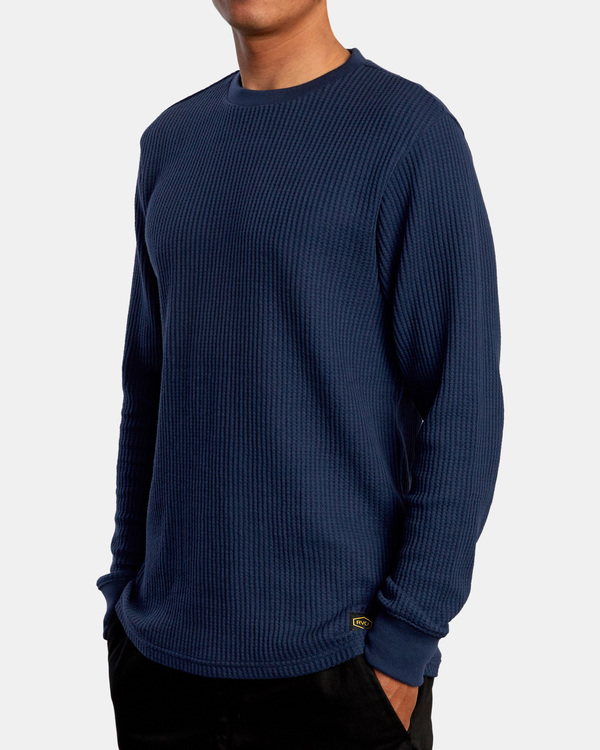3 Recession Collection Day Shift - Long Sleeve Thermal Top for Men Blue W1KTSKRVMU RVCA