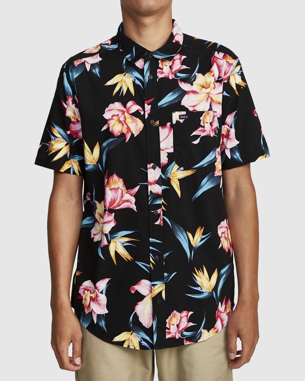 0 Akora Floral - Chemise manches courtes pour Homme  W1SHIBRVP1 RVCA