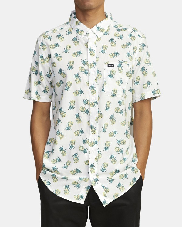 1 ANP Dmote Reflections - Camisa de manga corta para Hombre  W1SHICRVP1 RVCA
