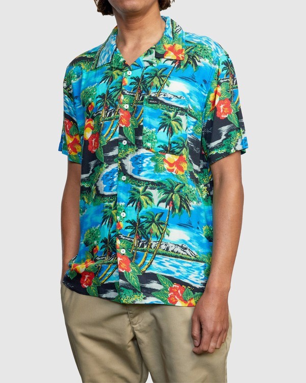 4 Kawela - Camisa de manga corta para Hombre  W1SHRCRVP1 RVCA