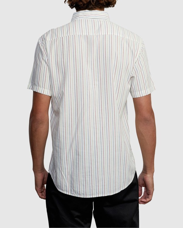 3 Cassidy Stripe - Short Sleeve Shirt for Men  W1SHRNRVP1 RVCA