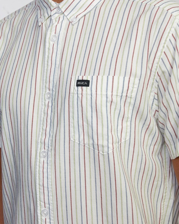4 Cassidy Stripe - Short Sleeve Shirt for Men  W1SHRNRVP1 RVCA