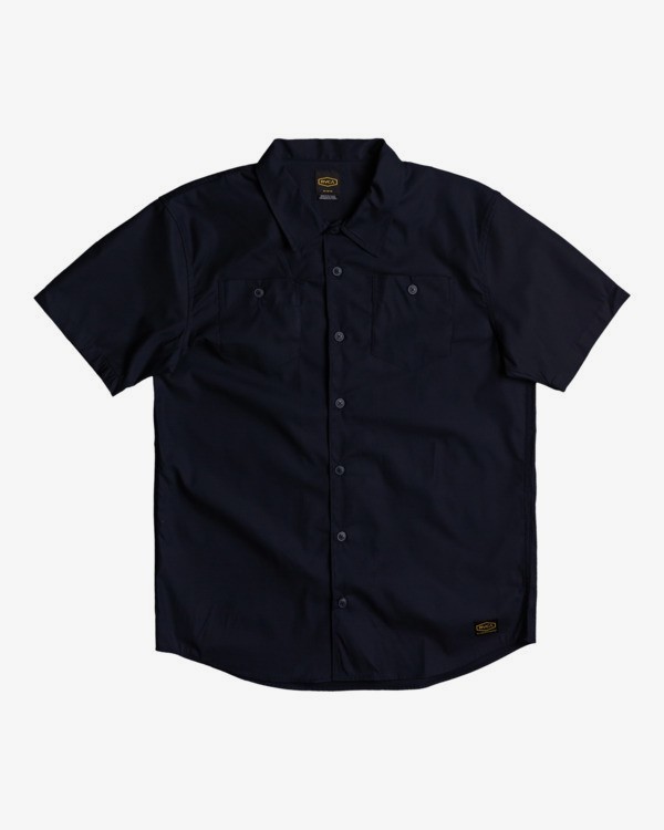 0 Recession Collection Day Shift - Short Sleeve Shirt for Men Blue W1SHRSRVP1 RVCA