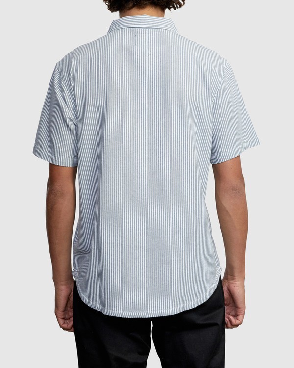2 Recession Collection Day Shift Stripe - Short Sleeve Shirt for Men  W1SHRXRVP1 RVCA