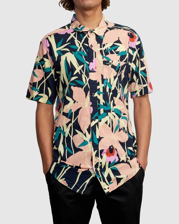 1 Bamboo Floral - Short Sleeve Shirt for Men  W1SHRZRVP1 RVCA