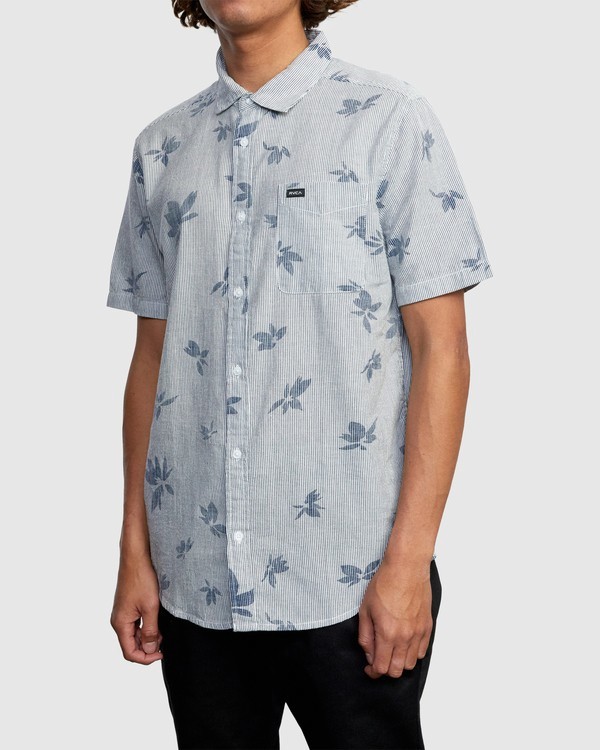 5 Endless Seersucker - Short Sleeve Shirt for Men Blue W1SHSFRVP1 RVCA