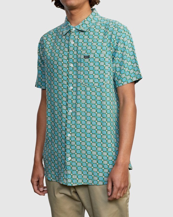5 Vanner Gauze - Camisa de manga corta para Hombre  W1SHSIRVP1 RVCA