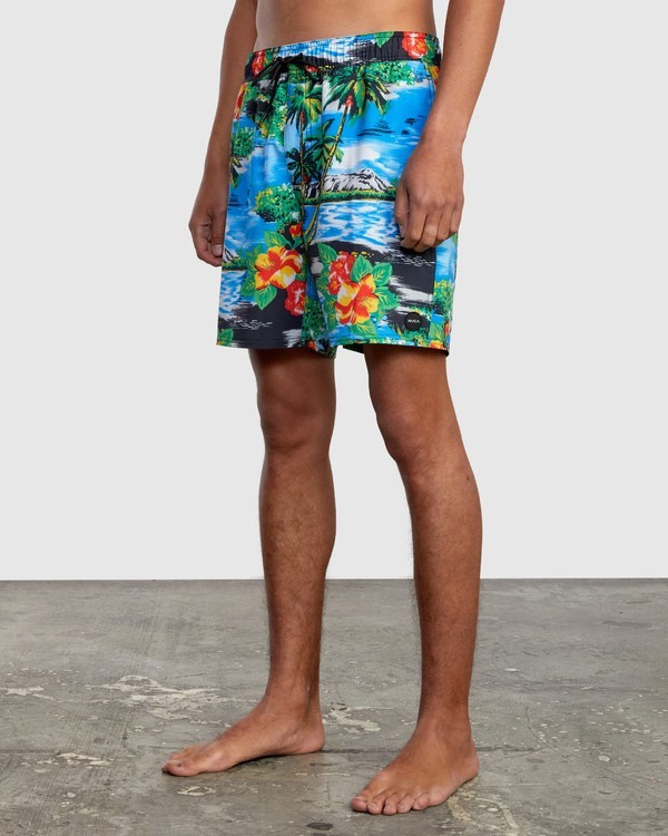 3 VA Elastic 17" - Swim Shorts for Men Grey W1VORDRVP1 RVCA