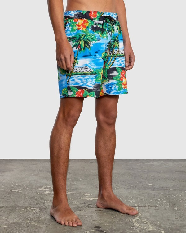 4 VA Elastic 17" - Swim Shorts for Men Grey W1VORDRVP1 RVCA