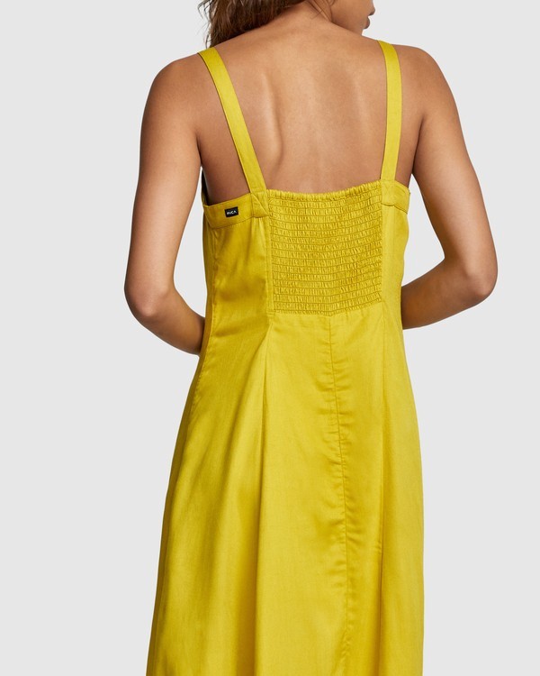 2 Jethro - Robe midi pour Femme Jaune W3DRRJRVP1 RVCA