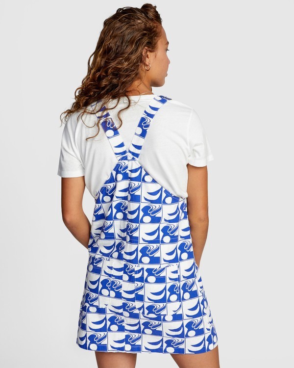 Blue dungaree dress hotsell