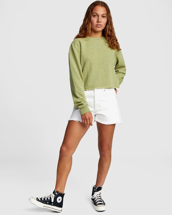 3 Kingston - Sudadera ligeramente corta para Mujer  W3FLRBRVP1 RVCA