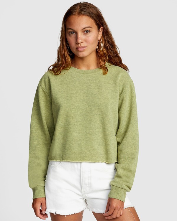 4 Kingston - Sudadera ligeramente corta para Mujer  W3FLRBRVP1 RVCA