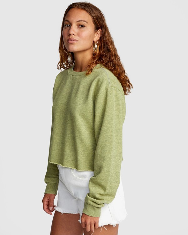 5 Kingston - Sudadera ligeramente corta para Mujer  W3FLRBRVP1 RVCA