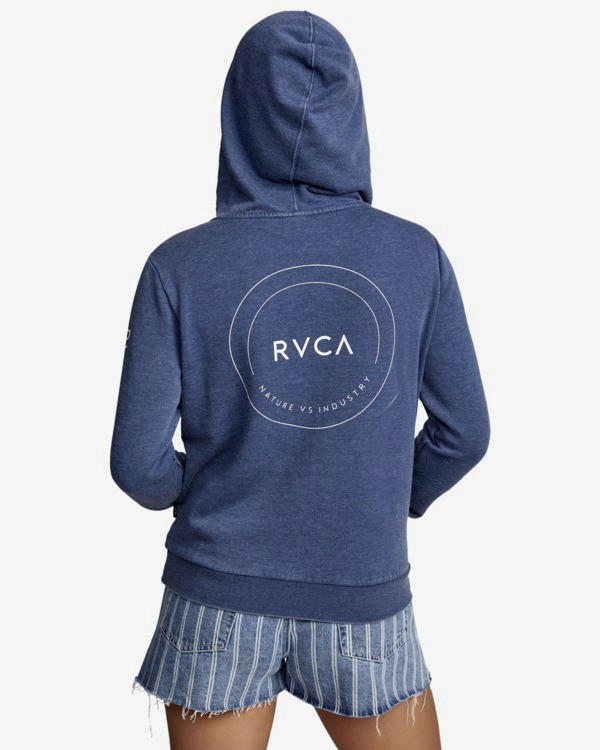 1 RVCA Classic - Hoodie for Women Blue W3HORCRVP1 RVCA