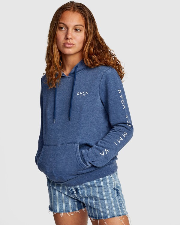 4 RVCA Classic - Hoodie for Women Blue W3HORCRVP1 RVCA