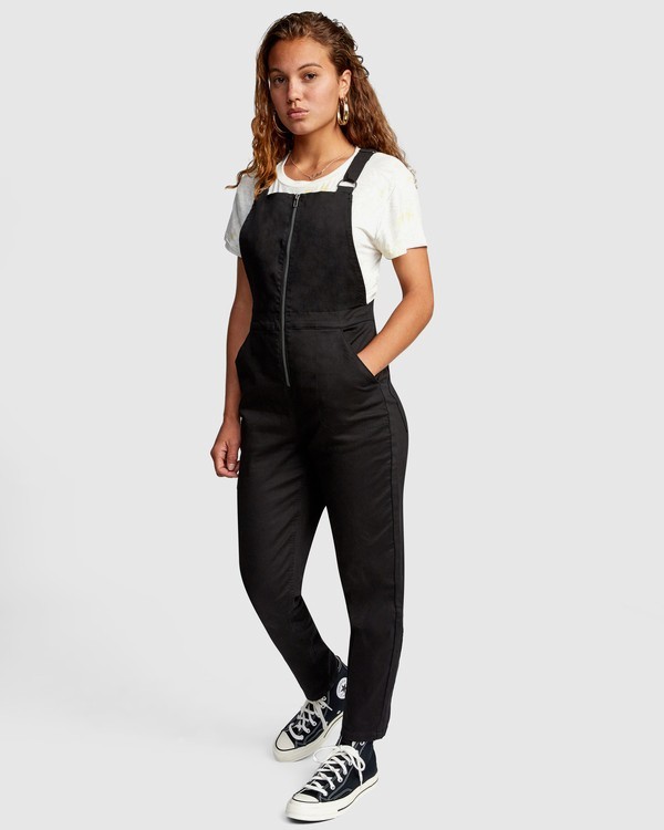 2 Recession Collection Moonshine - Zip Front Dungarees for Women  W3ONRJRVP1 RVCA