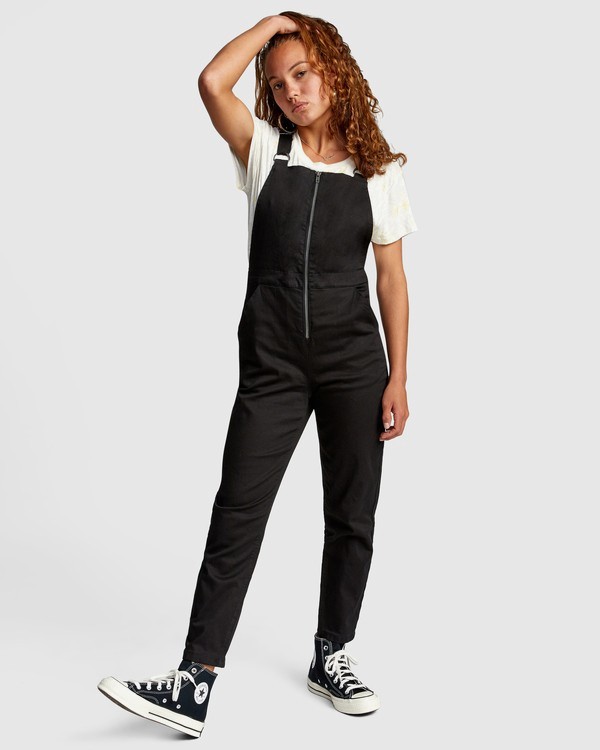 3 Recession Collection Moonshine - Zip Front Dungarees for Women  W3ONRJRVP1 RVCA