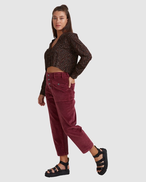 2 Badder - Pantalón de pana para Mujer Rojo W3PTRARVP1 RVCA