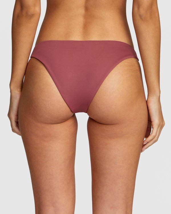 4 Solid Medium - Medium Bikini Bottoms for Women Purple W3SBRORVP1 RVCA