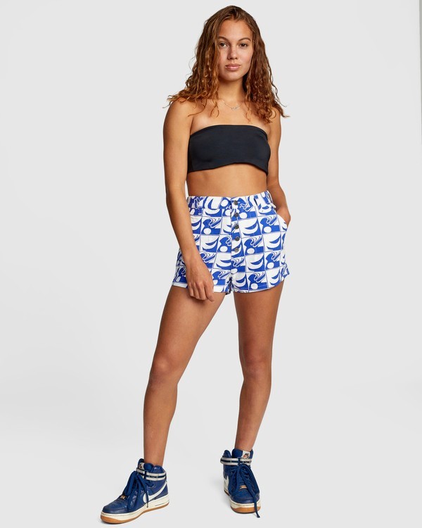 2 Bailey Elder - Short de cintura alta para Mujer  W3WKRGRVP1 RVCA
