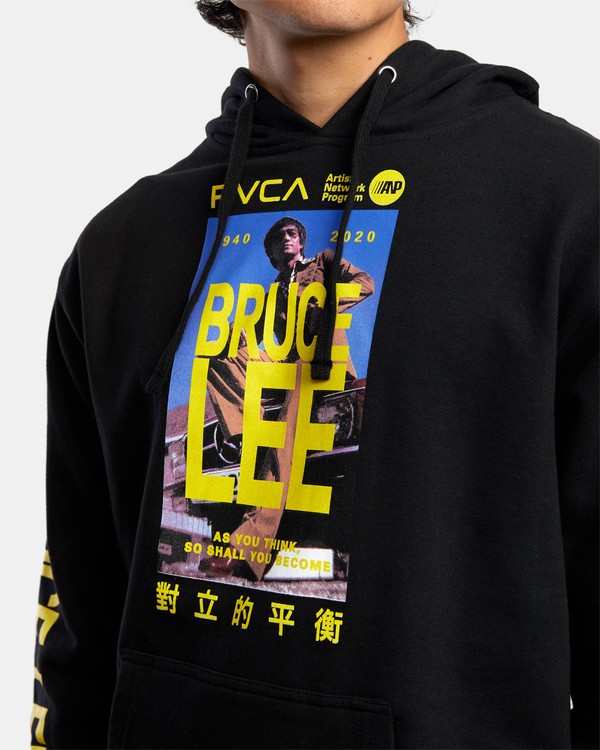 4 Bruce Lee As You Think - Hoodie for Men Black W4HOMHRVP1A RVCA