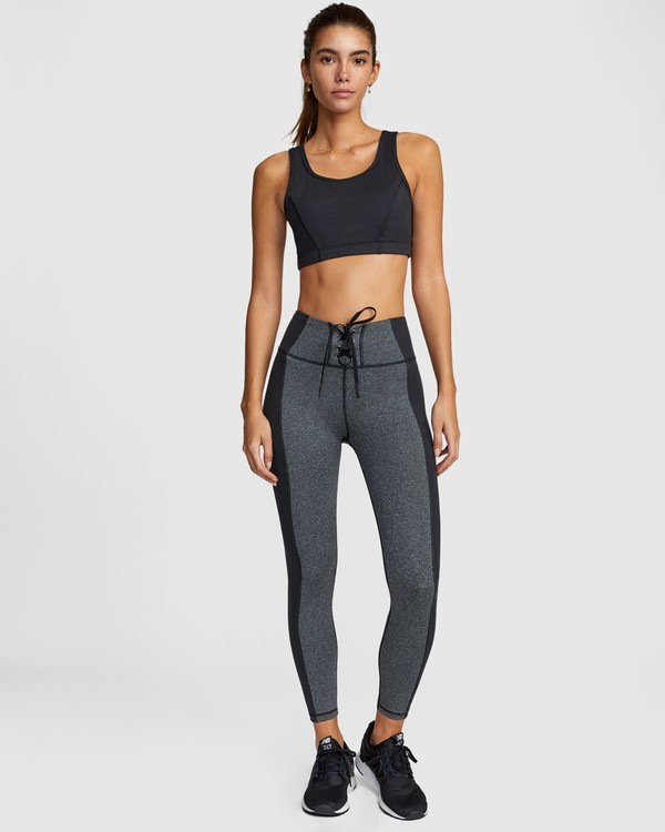 Everlast x RVCA Lace Up High Waist Sports Leggings for Women RVCA