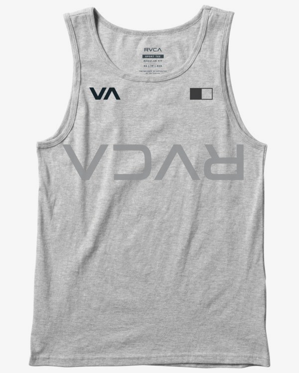 0 VA Sport Big RVCA Banner - Vest for Men Gray W4SGMBRVP1 RVCA