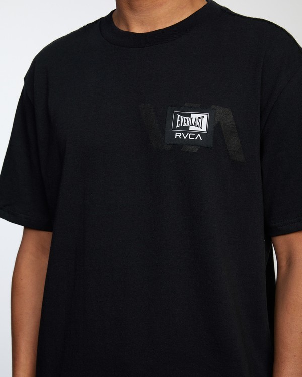 4 Everlast x RVCA Stack Patch - T-Shirt für Männer Schwarz W4SSMLRVP1 RVCA