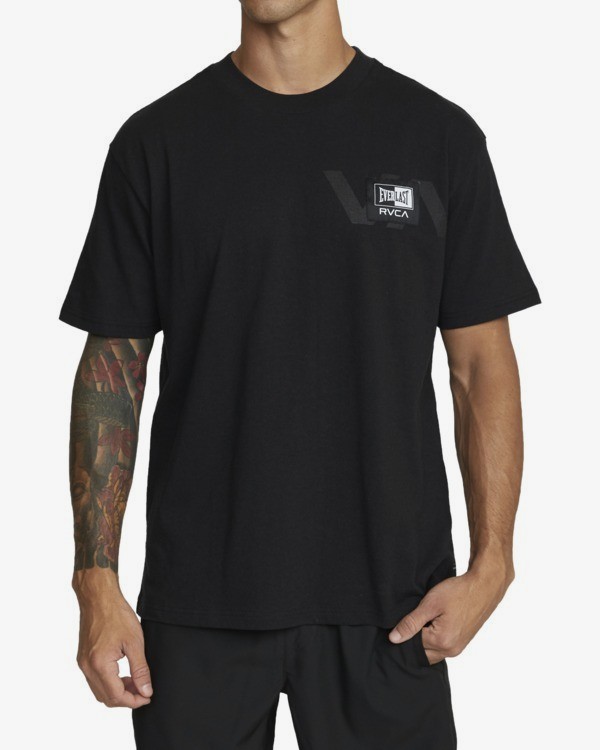 2 Everlast x RVCA Stack Patch - T-Shirt für Männer Schwarz W4SSMLRVP1 RVCA