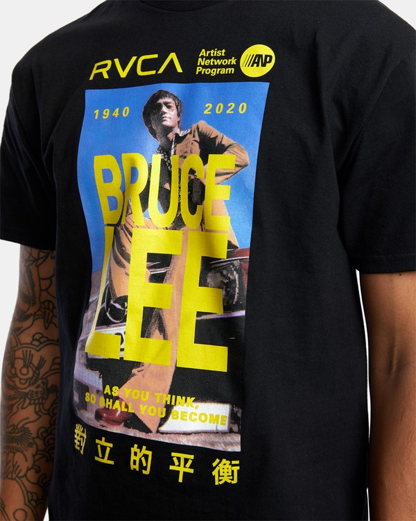 3 Bruce Lee As You Think - Maglietta da Uomo  W4SSMORVP1 RVCA