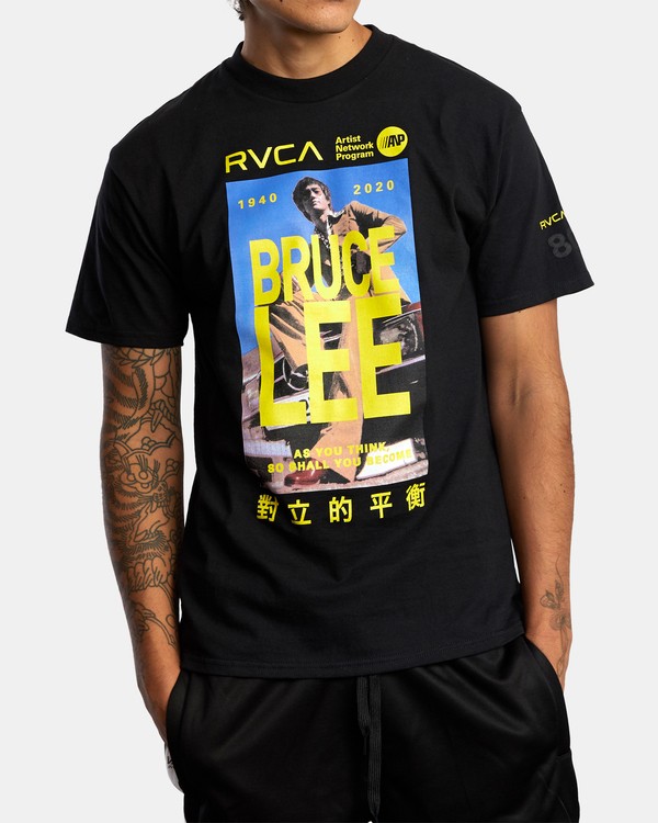 6 Bruce Lee As You Think - Maglietta da Uomo  W4SSMORVP1 RVCA