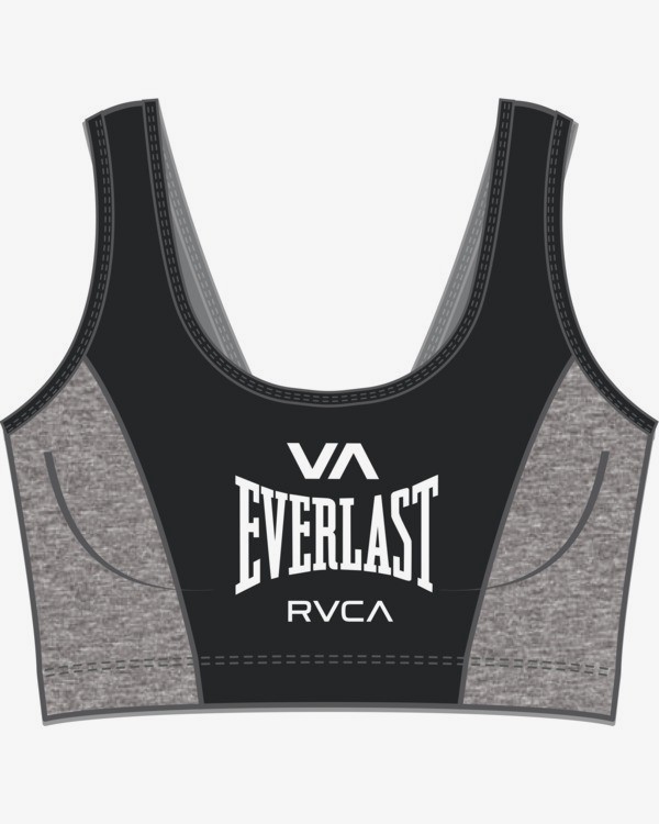 5 Everlast x RVCA - Medium Impact Sports Bra for Women Black W4UNWDRVP1 RVCA