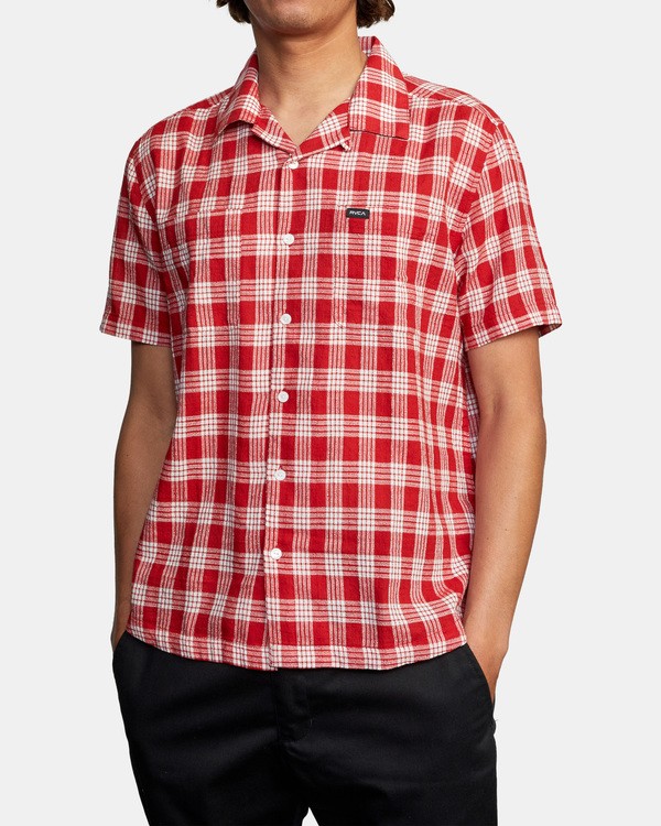 3 Evan Mock Palaka - Short Sleeve Shirt for Men  X1SHRERVS1 RVCA