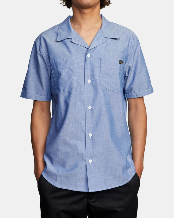 1 Recession Collection Day Shift - Short Sleeve Shirt for Men  X1SHRFRVS1 RVCA