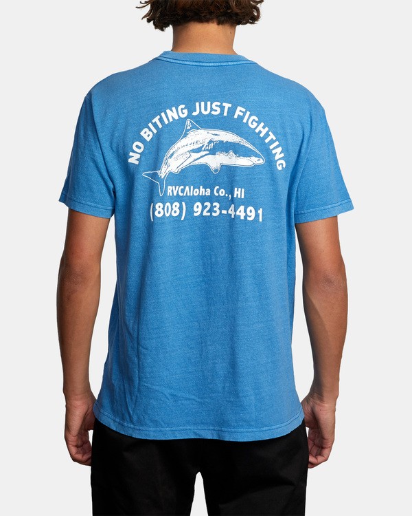 3 No Biting - Camiseta para Hombre Azul X1SSRJRVS1 RVCA